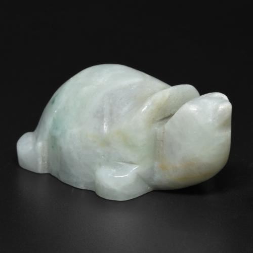 Jadeíta verde natural 117,18ct, forma extravagante, opaco