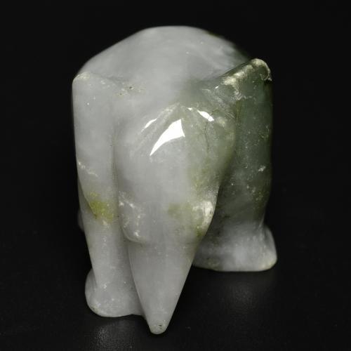 Jadeíta verde natural 65,91ct, forma extravagante, opaco