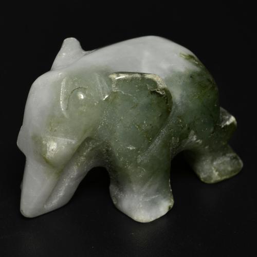 Jadeíta verde natural 65,91ct, forma extravagante, opaco
