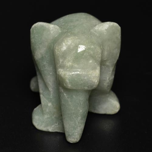 Jadeíta verde natural 55,46ct, forma extravagante, opaco
