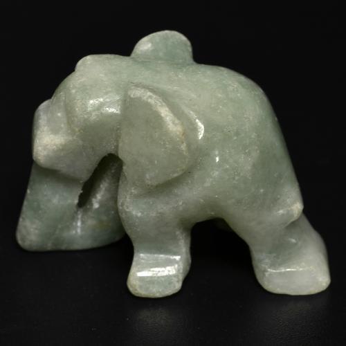 Jadeíta verde natural 55,46ct, forma extravagante, opaco