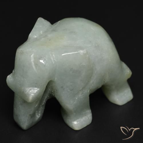 Jadeíta verde natural 59,48ct, forma extravagante, opaco