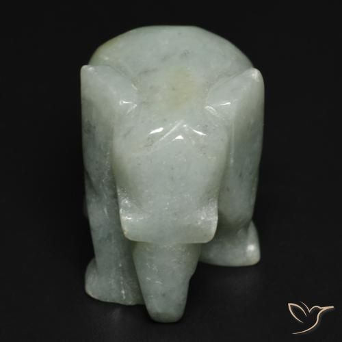 Jadeíta verde natural 59,48ct, forma extravagante, opaco