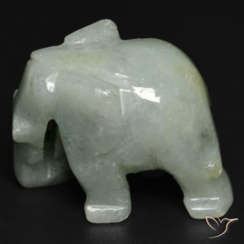 Jadeíta verde natural 59,48ct, forma extravagante, opaco