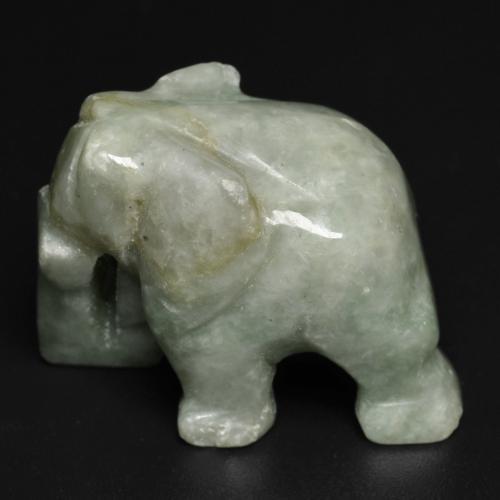 Jadeíta verde natural 64,53ct, forma extravagante, opaco