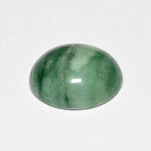Jadeíta verde natural 3,97ct, corte oval, opaco
