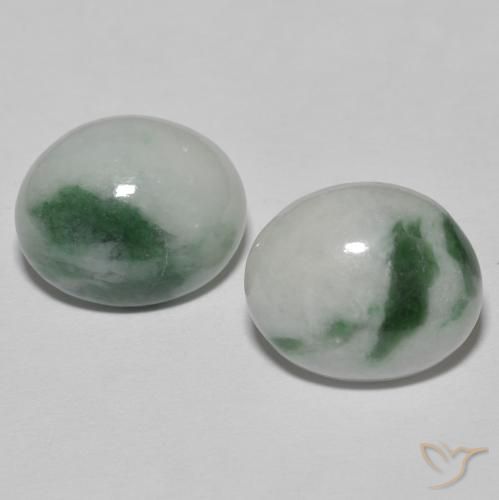 8.67ctw Natural Verde acinzentado Jadeíta, oval, Opaco