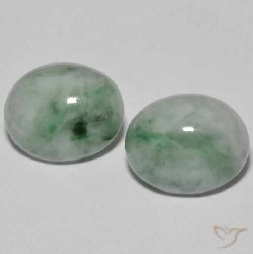 9.60ctw Natural Verde acinzentado Jadeíta, oval, Opaco