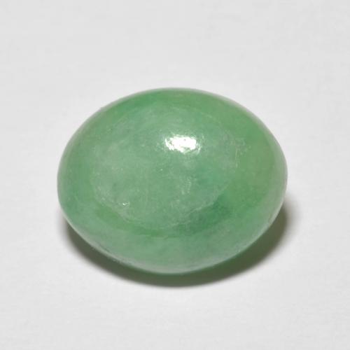 Jadeíta verde natural 5,09ct, corte oval, opaco