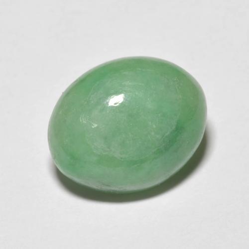 Jadeíta verde natural 5,09ct, corte oval, opaco