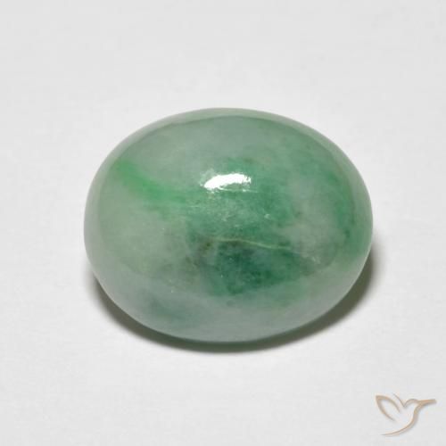5.23ct Natural Luz verde Jadeíta, oval, Opaco