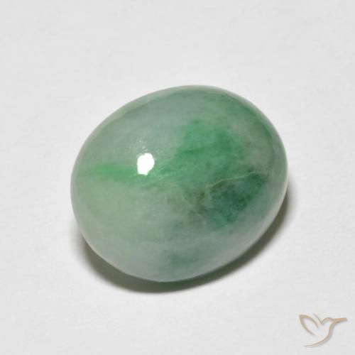 Jadeíta Luz verde Natural 5.23ct, oval, Opaco