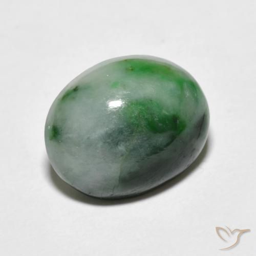 Jadeíta Verde escuro Natural 4.59ct, oval, Opaco