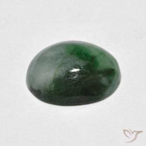 Jadeíta Verde escuro Natural 4.59ct, oval, Opaco