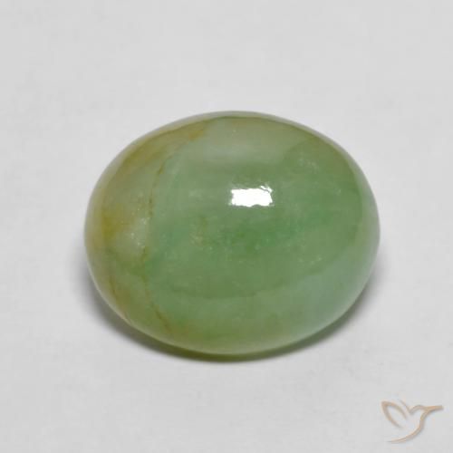 5.42ct Natural Terra Pálida Verde Jadeíta, oval, Opaco