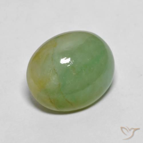 Jadeíta Terra Pálida Verde Natural 5.42ct, oval, Opaco