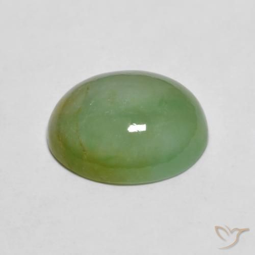 Jadeíta Terra Pálida Verde Natural 5.42ct, oval, Opaco