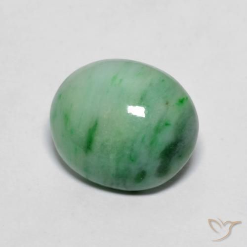 Jadeíta Luz verde Natural 4.12ct, oval, Opaco