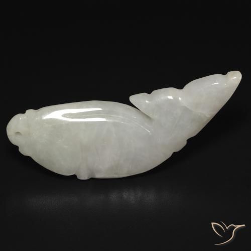 28.60ct Natural Verde Claro Branco Jadeíta, Chique, Translúcido