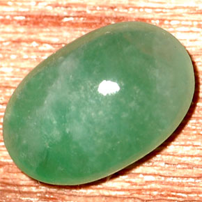 Jadeíta branco natural 2,95ct, corte oval, opaco