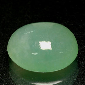 Jadeíta verde natural 2,01ct, corte oval, opaco