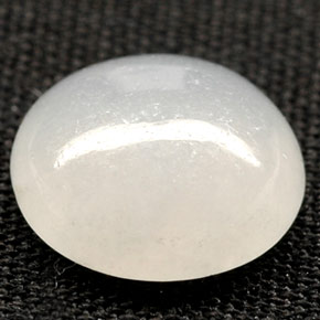 Jadeíta branco natural 2,39ct, corte redondo, opaco