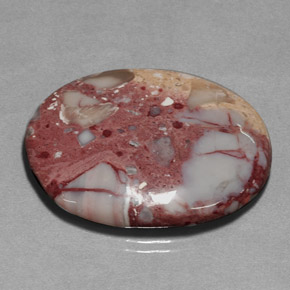 Jaspe multicolorido natural 39,41ct, corte oval, opaco