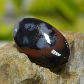 Jaspe multicolorido natural 11,82ct, corte oval, opaco
