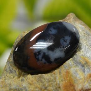 Jaspe multicolorido natural 11,82ct, corte oval, opaco