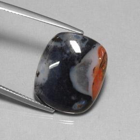 Jaspe multicolorido natural 10,78ct, almofada cortada, opaco