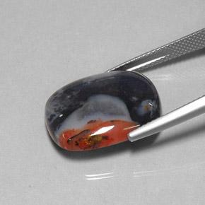 Jaspe multicolorido natural 10,78ct, almofada cortada, opaco