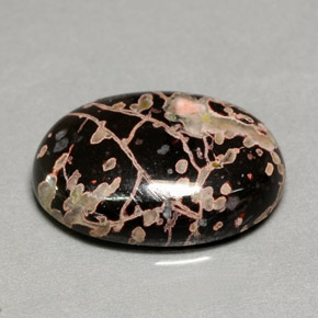 Jaspe multicolorido natural 9,81ct, corte oval, opaco