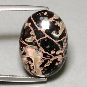 Jaspe multicolorido natural 9,81ct, corte oval, opaco