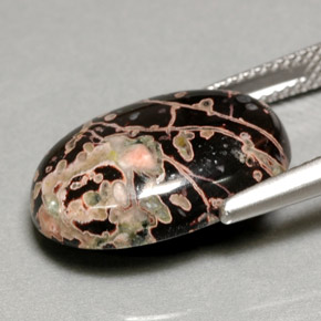 Jaspe multicolorido natural 9,81ct, corte oval, opaco