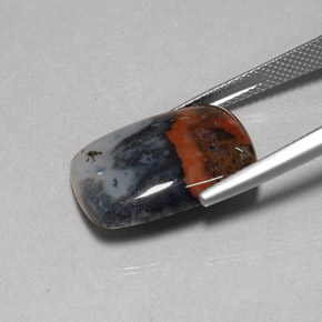 Jaspe multicolorido natural 10,67ct, almofada cortada, opaco