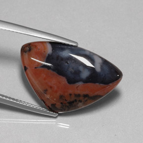 Jaspe multicolorido natural 10,63ct, forma extravagante, opaco