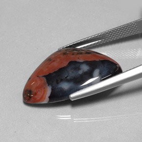 Jaspe multicolorido natural 10,63ct, forma extravagante, opaco
