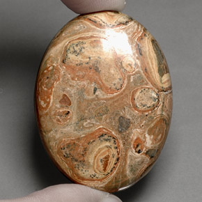 Jaspe multicolorido natural 79,88ct, corte oval, opaco
