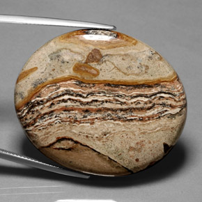Jaspe multicolorido natural 64,35ct, corte oval, opaco