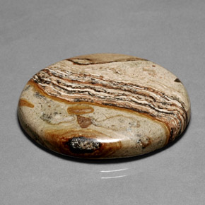 Jaspe multicolorido natural 64,35ct, corte oval, opaco