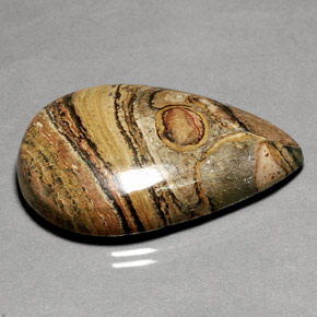 Jaspe multicolorido natural 50,80ct, formato de pêra, opaco
