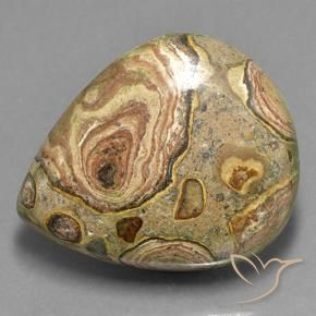 Jaspe Multicolorido Natural 50.59ct, Formato de pêra, Opaco