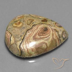 Jaspe Multicolorido Natural 50.59ct, Formato de pêra, Opaco