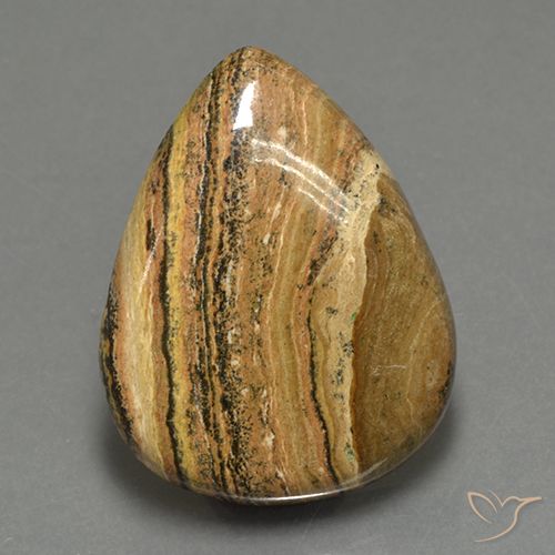 43.05ct Natural Multicolorido Jaspe, Formato de pêra, Opaco