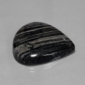 Jaspe multicolorido natural 42,50ct, formato de pêra, opaco