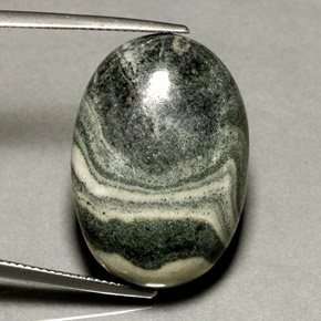 Jaspe multicolorido natural 37,67ct, corte oval, opaco
