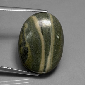 Jaspe multicolorido natural 37,53ct, corte oval, opaco