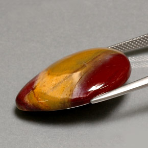 Jaspe multicolorido natural 16,52ct, formato de pêra, opaco