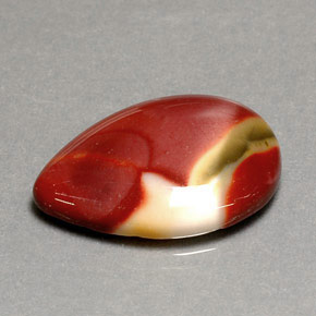 Jaspe multicolorido natural 17,50ct, formato de pêra, opaco