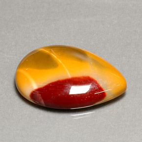 Jaspe multicolorido natural 16,18ct, formato de pêra, opaco
